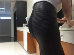 Delicious latina coworker candid perfect ass in slutty skirt