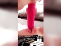 Snapchat Thot Sucks, Fucks Toy & Squirts