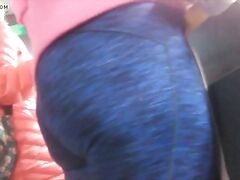desi girl nice butt in blue tights