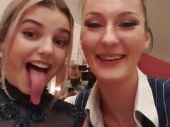 2 girls with one big tongue