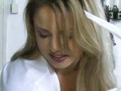 Gorgeous Blonde Nurse - Old Male Patient Treatment