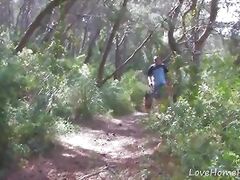 Petite Babe Gets Jumped In The Forest