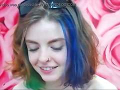 Her Name ? sweet girl tattooes masturbates on cam