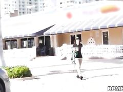 Akira Shell is fucked by old guy in front of her grandpa