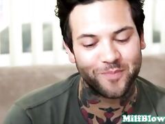 Busty cocksucking mom shows ass off