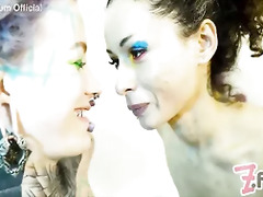 Women's Day - AnnuskatZz and Stacy Bloom take a bathtub with toys and blooming wet monster buttroses together.