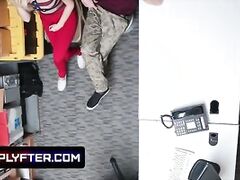 Blonde Teen Caught Stealing Gets Fucked In The Backroom