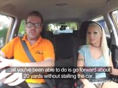 Bad blonde driver bangs examiner
