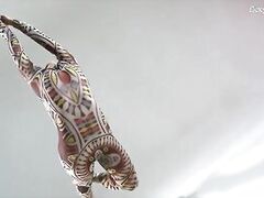 Blonde teen Anka Merdok does incredible spreads