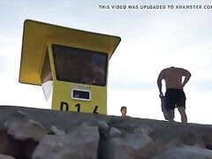 pawg plump at beach latina huge butt in thong bikini