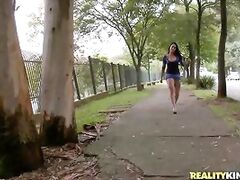 We went to take a stroll in the park with Sarana but it didn't take long before Tony got all hot and bothered and wanted to go back to the room and get busy with this Brazilian bombshell.
