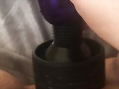 Using my Vibrating Wand to make me Cum Hard, Loud Moaning