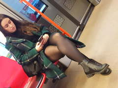 Nice legs in black pantyhose