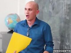 Teen student has a great FFM threesome with the teachers