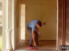 Cheater Blonde Slut gets Facefucked by Unyielding BBC