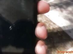 Blonde has tiny titties and a shaved pussy ready for action