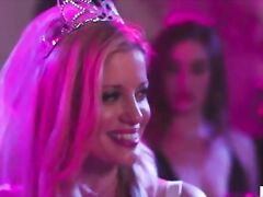 Bacherolette party goes wild with a busty stripper