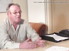 Senior Citizen Struggling With Horny Boss